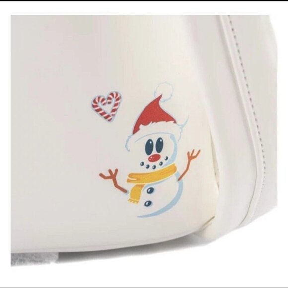 Loungefly Disney Snowman Minnie Mouse Sequin Cosplay Mini Backpack NWT - Picture 4 of 4